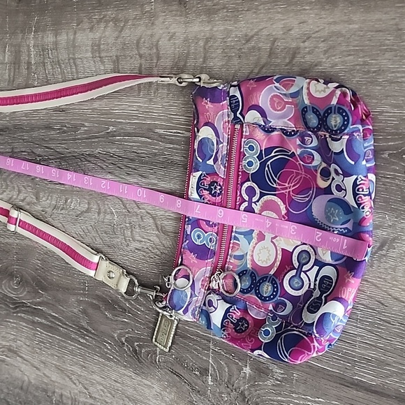 LIMITED Coach Poppy Pop Signature C Graffiti Sequin Pink Purple Crossbody Bag - Picture 6 of 11